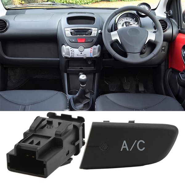 AC Strömbrytare Knapp med Lock - Ersättning för Citroen C1 2005-2014