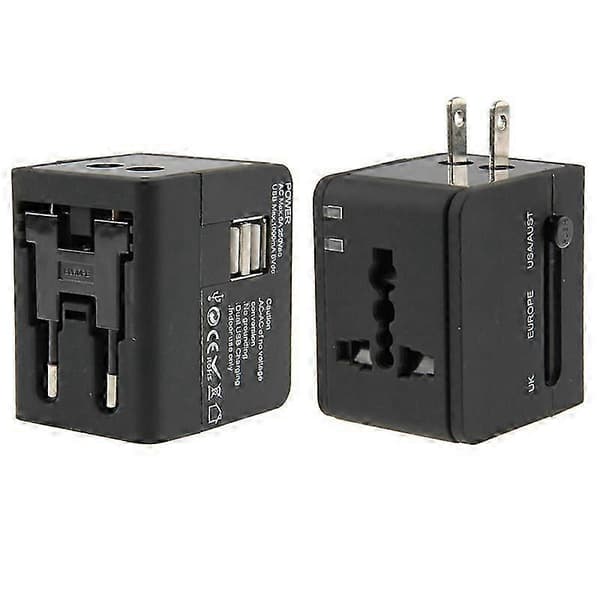 Internationell reseadapter för universalbruk Black