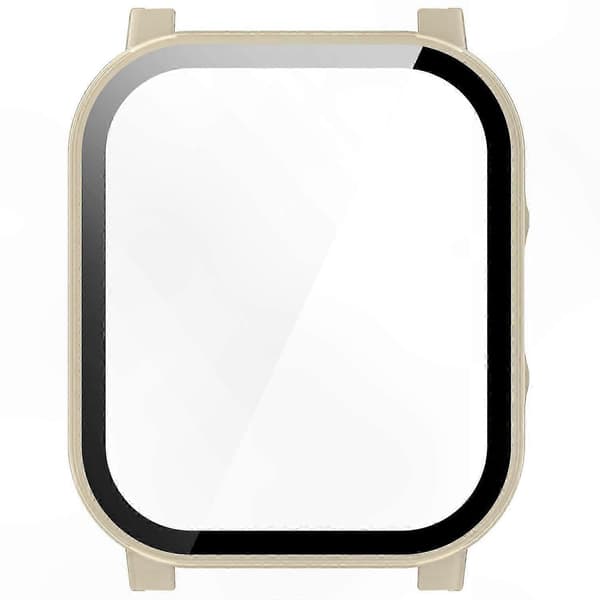 Kestävä PC-kotelo karkaistulla lasilla Haylou LS02 -älykellolle - Vihreä suoja Multicolor Ivory White