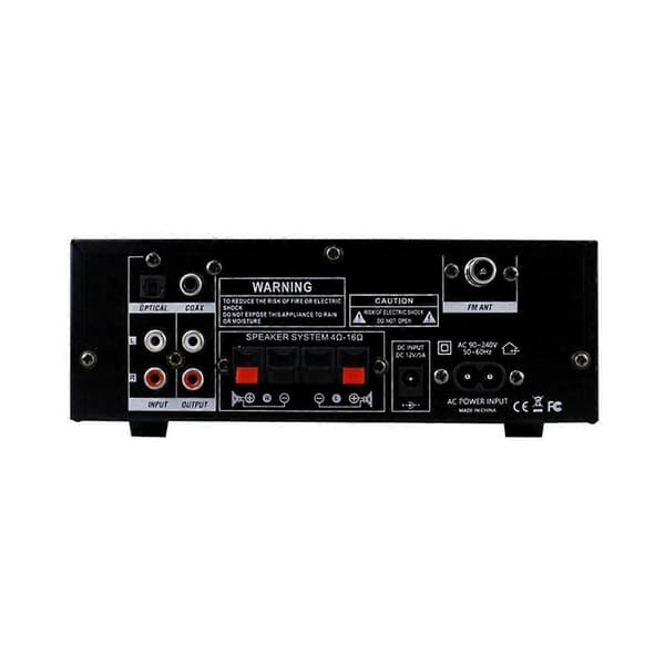 Hjemmeforstærker AK55 900W Max 2.0 Kanal Klassificeret Bluetooth Audio Hifi AMP Karaoke Musikafspiller EU