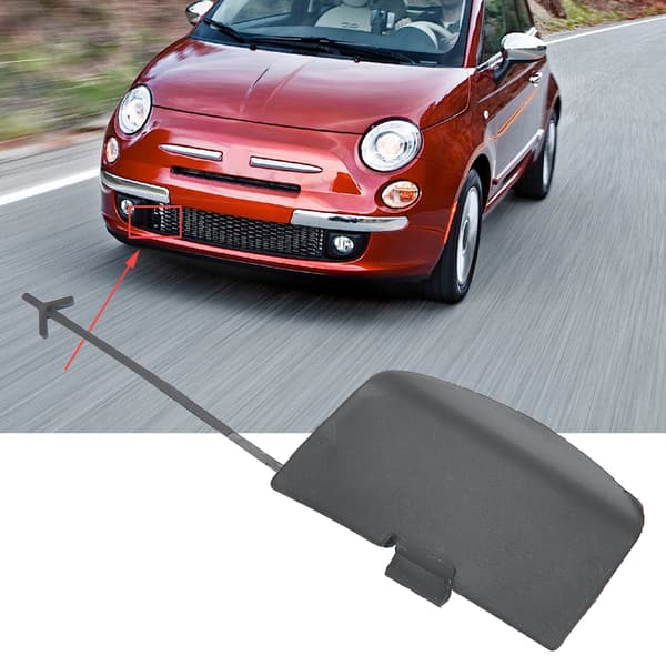 Front Kofanger Bugserkrog Dæksel Umalet 735456794 Passer til Fiat 500 07-15