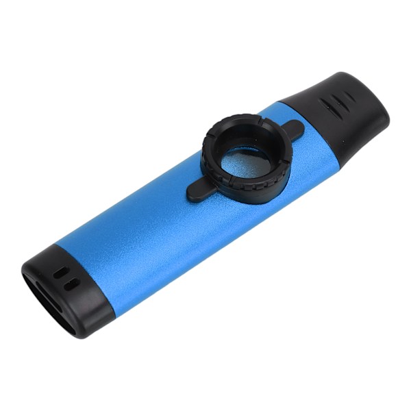 Metall Kazoo Harts Munstycke Justerbar Täthet Blåsinstrument med Flöjtmembran Blå