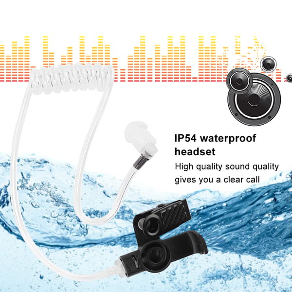 PU IP54 Vandtæt Hovedtelefon In Ear Air Guide Headset Tilbehør til ICOM IC M33 M25 M34