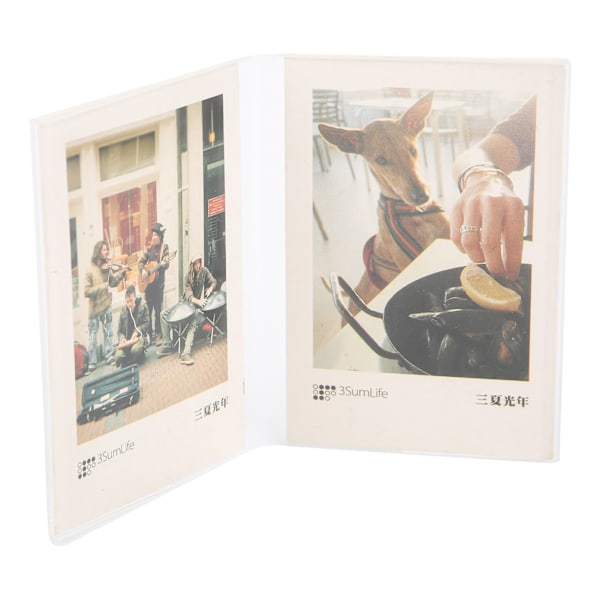 V Modell Klar Akryl Fotoram Hållare Fristående Porträtt för Instax Mini 3 Tum Film