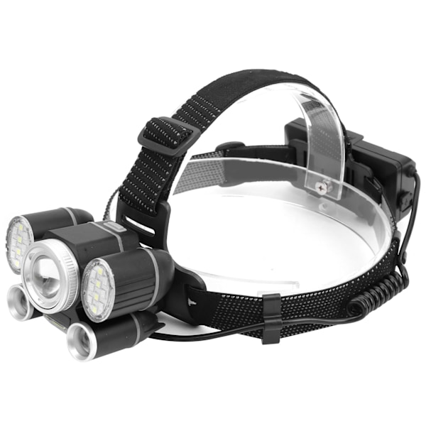 XHP50+COB LED Röd Blå 6 Ljus Zoom Elektrisk Kvantitetsdisplay Stark Belysning Pannlampa