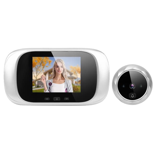 2.8in TFT LCD Visuell Dörrkikare IR Mörkerseende Cyklisk Lagring Kamera Dörrklocka Ding Dong Smart Åtkomstkontroll System Silver