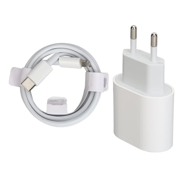 20W Type C Oplader med 1m Kabel Hurtig Opladning til Telefoner Tablets Headset EU Stik 100 til 240v