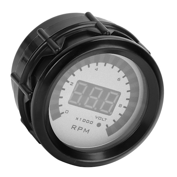 Digitalt omdrejningstæller 52 mm/2 tommer 0-9999 RPM erstatning for 12V 4/6/8 cylinder benzinbiler