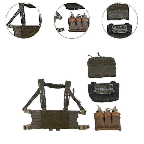 1:6 Skala Stilfuld Brystvest til Mænd - Letvægts Miniature til 12\" Actionfigurer