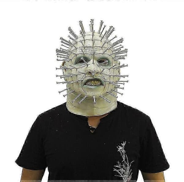 Hellraiser Pinhead Ghost Mask Täysi pää lateksikypärä Halloween Cosplay -rekvisiitta