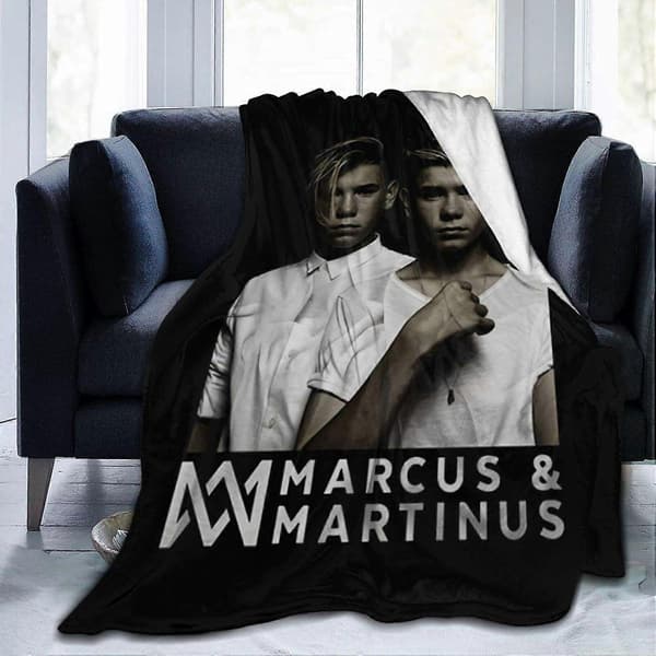 【03】Superbløde Marcus & Martinus Komfortable Plaider til Alle Årstider, Lette Varme Tæpper, Velegnede som Sofaplaider til Voksne og Børn 80x60in 200x150cm