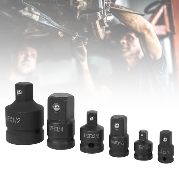 6st/Set Hylsreducerare Adapterset 1/2in 1/4in 3/8in 3/4in