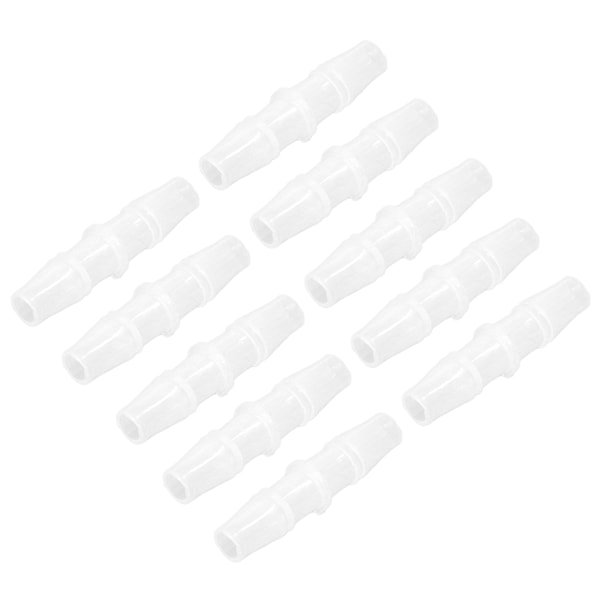 10 stk. Slangetilslutning PP Rørforbindelse Lige Diameter Lige Igennem Sæt Kit 4.8‑4.8