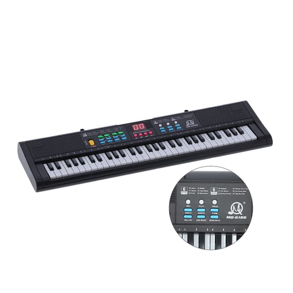 【03】Keyboard Piano Instrument 61 Keys Electric Digital Multifunctional with Microphone MQ6186