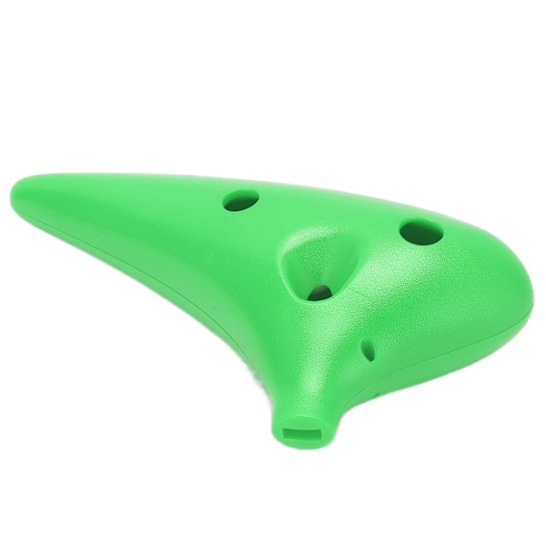Ocarina ABS C-ton 12 Hål Musikinstrument för Vuxna Barn Professionella Studenter Grön