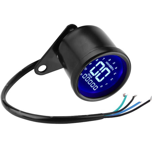 Universal Motorcykel LCD Display Instrument Speedometer Odometer Tachometer Måler