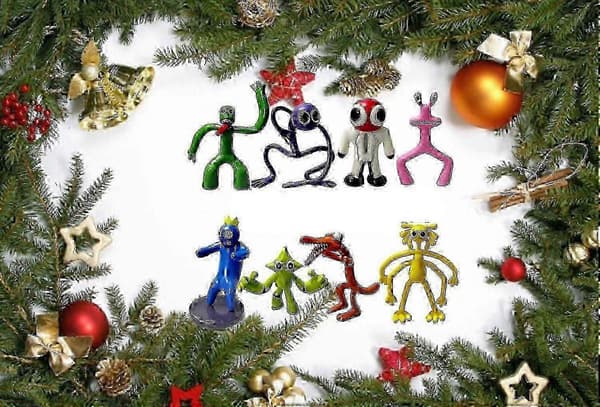 Rainbow Friends 8 STK Actionfigursæt - Farverige Gaming Samleobjekter til Børn