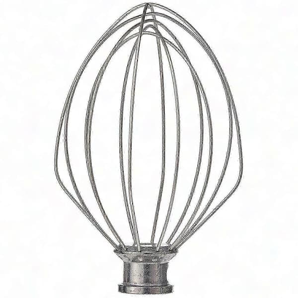 【03】KitchenAid 5QT 5K5SS 5KPM5 5 Quart -yleiskoneen vispilän vaihto silver