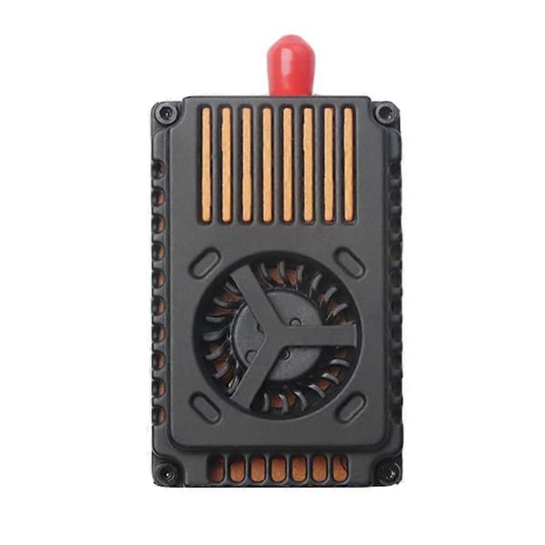 7.2G 7W VTX 64CH FPV Audio Video Transmitter 15V-36V 2-8S med køleplade og blæser til FPV RC Long Range Drone Musta
