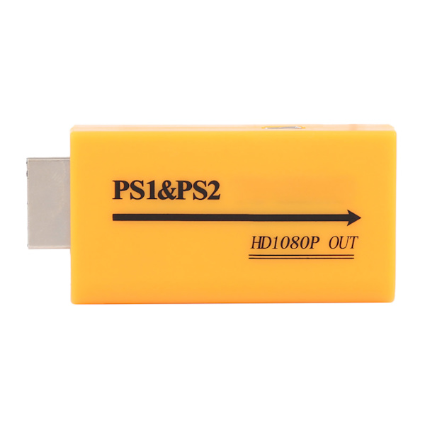 PS1/PS2 til HDMI Video Converter Adapter Output Composite 7x3,5x1,5cm
