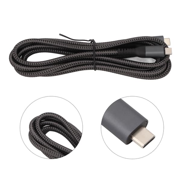 Snabb USB C till USB C Magnetisk Kabel - 2m (6.6ft), PD 100W, 10Gbps, LED-indikator