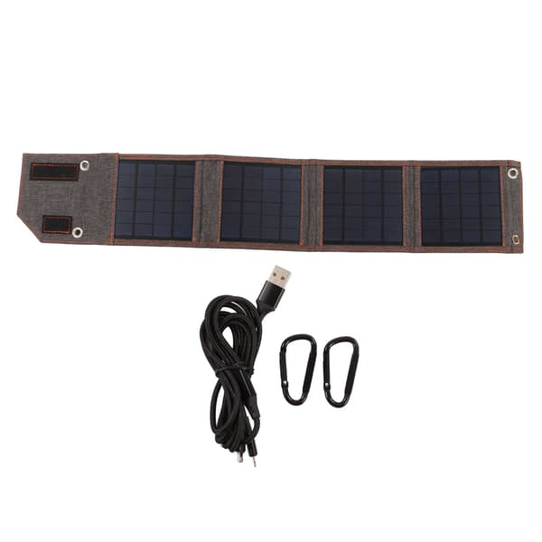 Foldbar solpaneloplader polykrystallinsk silicium 8W 5V USB-port udendørs foldetaske soloplader til camping vandreture bjergbestigning