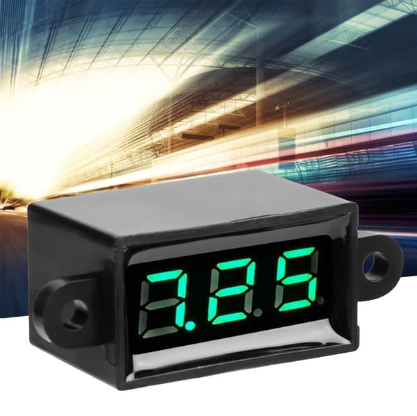 Digital Voltmeter 0.28 tum Två Trådar DC 3.0-30V LED Display Spänningsmätare Vattentät (Grön)