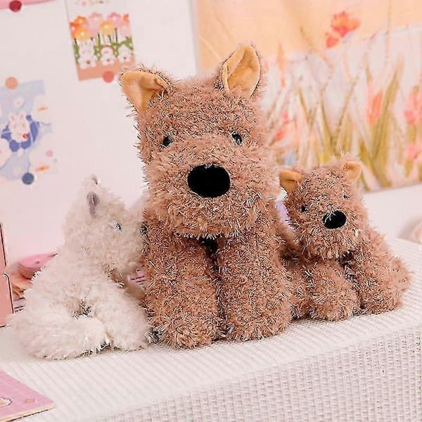 Sød hundeplysdukke blødt tøjdyr børnekrammepude gave 22cm