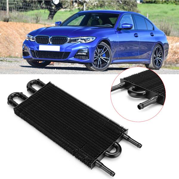 Universal transmissionsoliekøler radiator auto bil modificerede dele 4 rækker sort