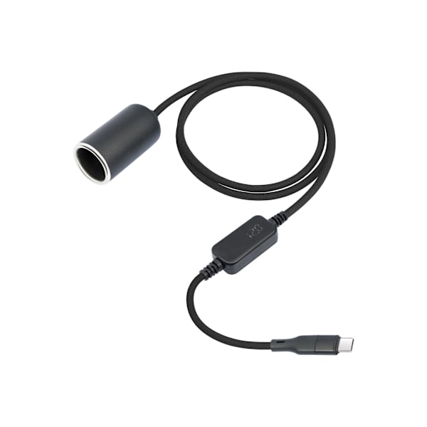 USB C til 12V adapter, USB C han til 12V 18W cigarettænderadapter PD3.0 Type C til 12V cigarettænderstik hun-kabel