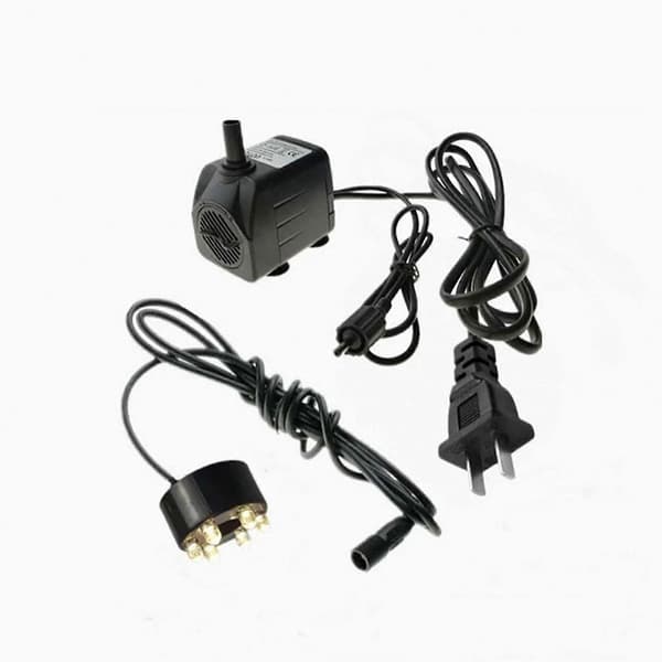 Dränkbar vattenpump med LED-lampor för fontäner och dammar AC12V 6LED white light lamp