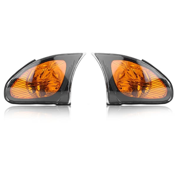 Par av hörnljuslins Blinkersljusskydd Gul lins för BMW E46 3-serie 4DR 2002-2005