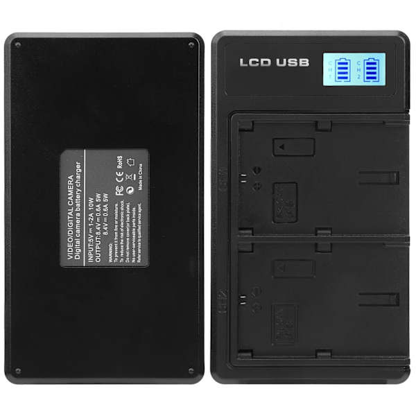 Bærbar kamera batterioplader til LPE6 USB kamera dobbeltoplader med LCD-display