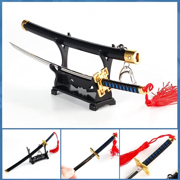 【03】Demon Slayer Sværd Mini Katana Nøgleringe Anime Figur Tanjiro Til