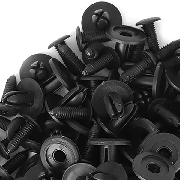100 st Bil Plast Nitar 6mm Hål Dia Fäste Fender Stötfångare Tryckstift Clip AP
