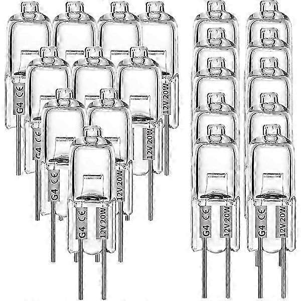 G4 halogenpærer 10W 12V - Varm hvid - 20-pak 20W 20 pcs