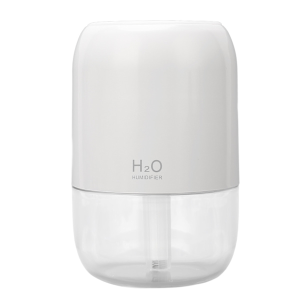 200ml Aromaterapi Diffuser Aroma Diffuser Aromaterapimaskin Mist Luftfuktare med 7 Färgglada Stämningsljus för Hushåll Sovrum Bil Skrivbord Vit