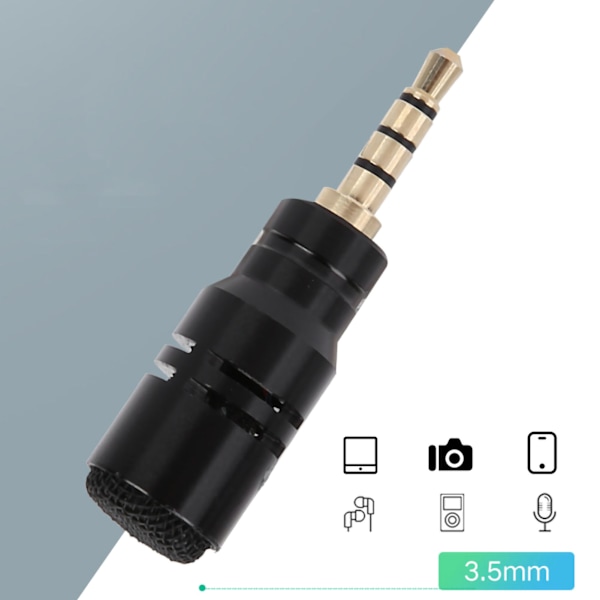 Mini Mikrofon Bærbar 3,5 mm Jack Stik Til Mobil Smartphone (Fire Polet)