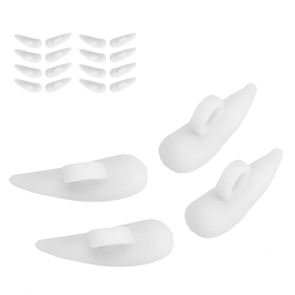10 par Hammer Toe Cushions Pad SEBS Corrector Mellemtå Enkelt Hul til Voksne Hvid