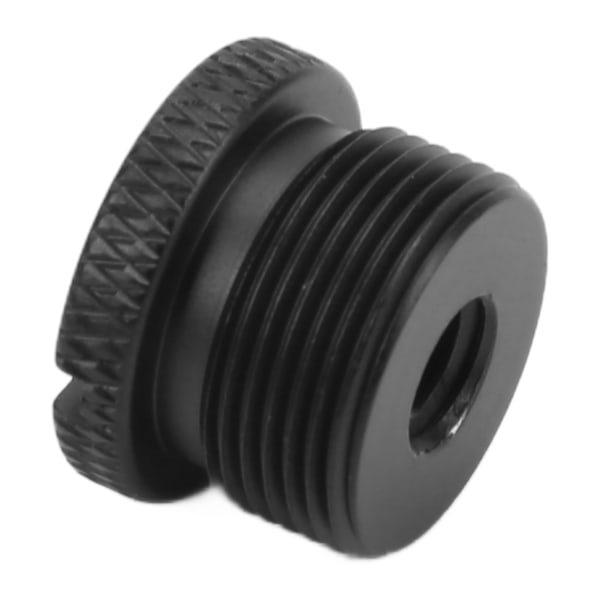 1/4 tum hona till 5/8 tum hane gängadapter Aluminiumlegering Mikrofon Skruvadapter Svart F18A