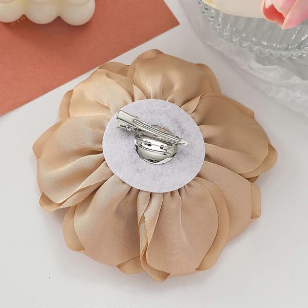 Smart 15 cm blomsterbroche stofrose charm brystnål stilfuldt festtilbehør mode reversnål statement til kvinder Dark Red