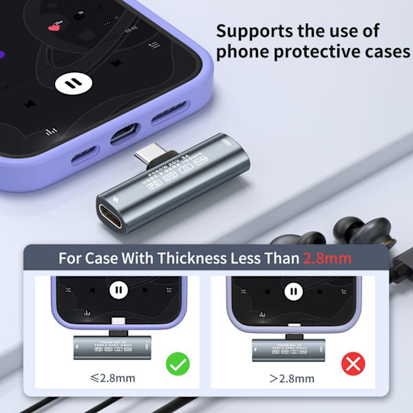USB-C til USB-C-adapter - 60W hurtigopladning og 10 Gbps dataoverførsel