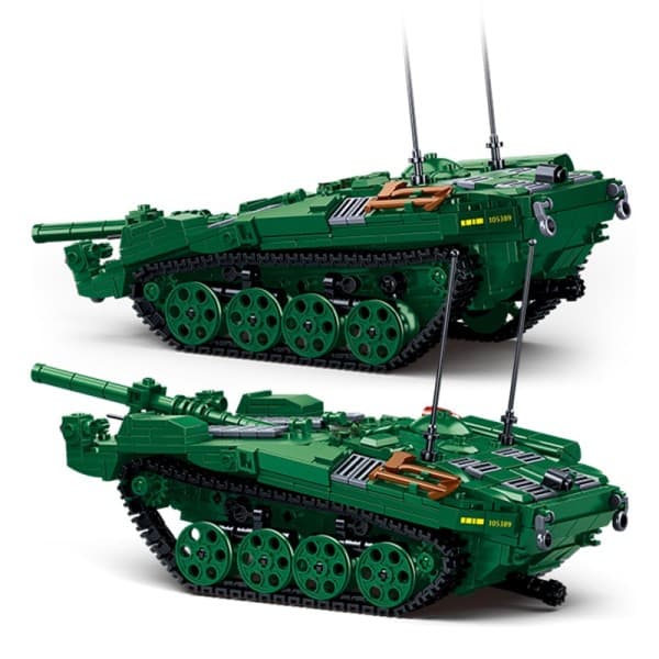 【03】Militærmodel WWII Svensk Strv 103 Hovedkampvogn Samlerobjekt Byggeklodser Mursten Legetøj