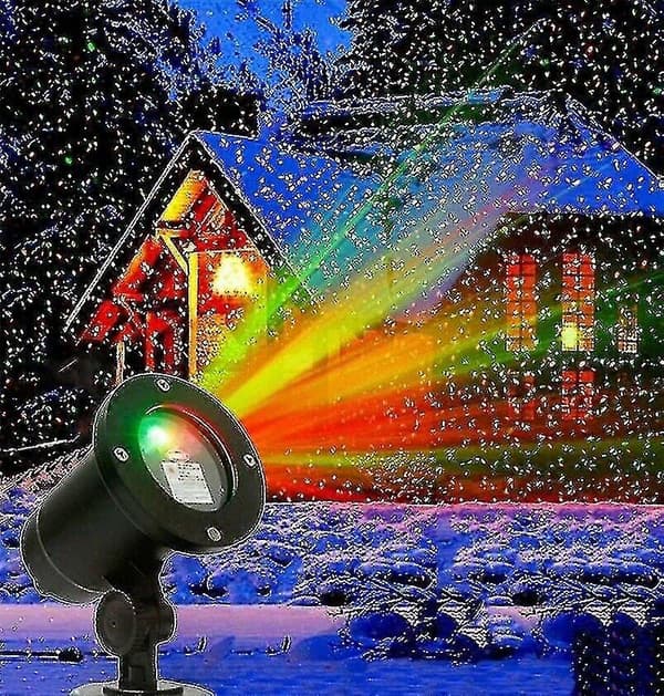 Jul LED-projektor utomhuslandskap scen jullampa AU Plug