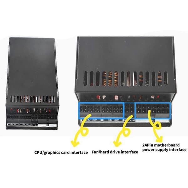 700W strømforsyning til stationær computer, fuld modul, switch-strømforsyning, pladsbesparende pc-strømforsyning, flerfarvet 2 6plus2Pin