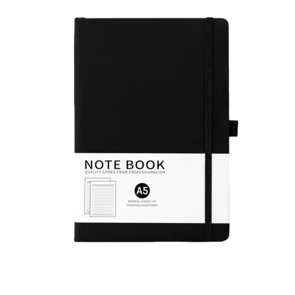 A5-notesbog, professionel indbundet notesbog med elastiklukning, hjortehoveddesign, spænde, ideel til kontoroptegnelser
