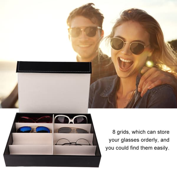 Delikat 8 Gitre Brilleboks Solbrille Organizer Brille Display Opbevaringsetuier