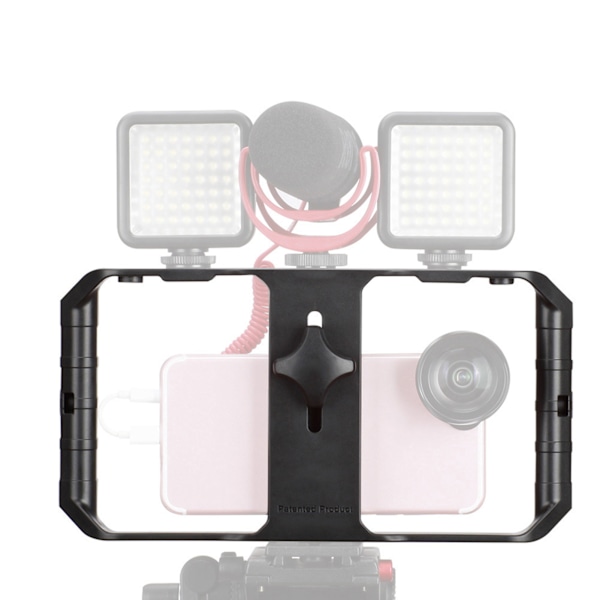 Smartphone Video Rig 3 Hot Shoe Mounts Filmmaking Case Stabilizer Ramme Stand