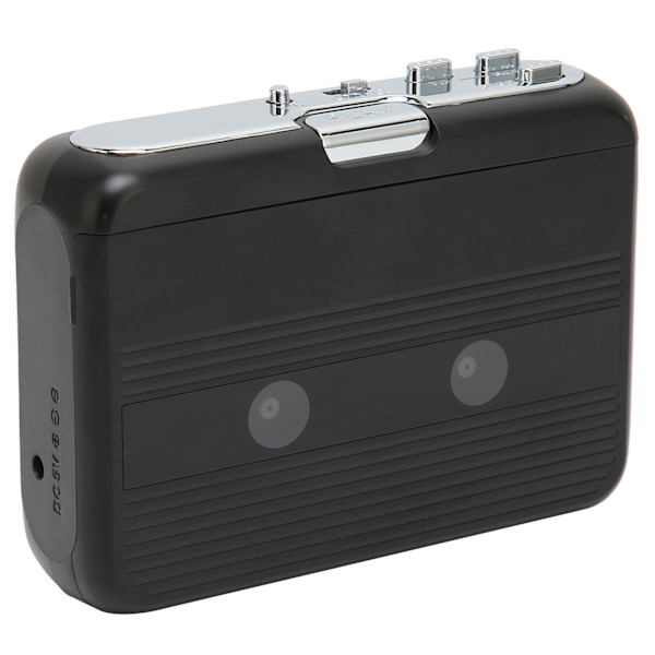 TON007B Bluetooth Kassetteafspiller med Hovedtelefon Auto Reverse Funktion Stereo Kassetteafspiller Sort