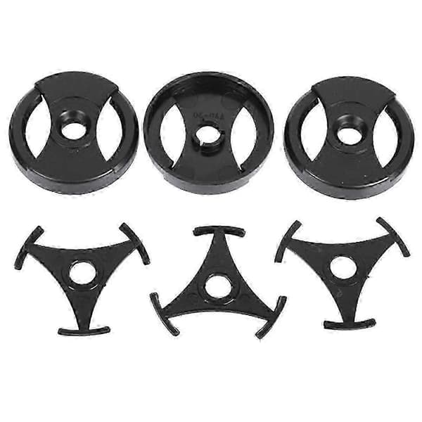 6 STK Sort 7 Tommer 45 RPM ABS Vinylplade Centerhul Adapter Udgave 0701